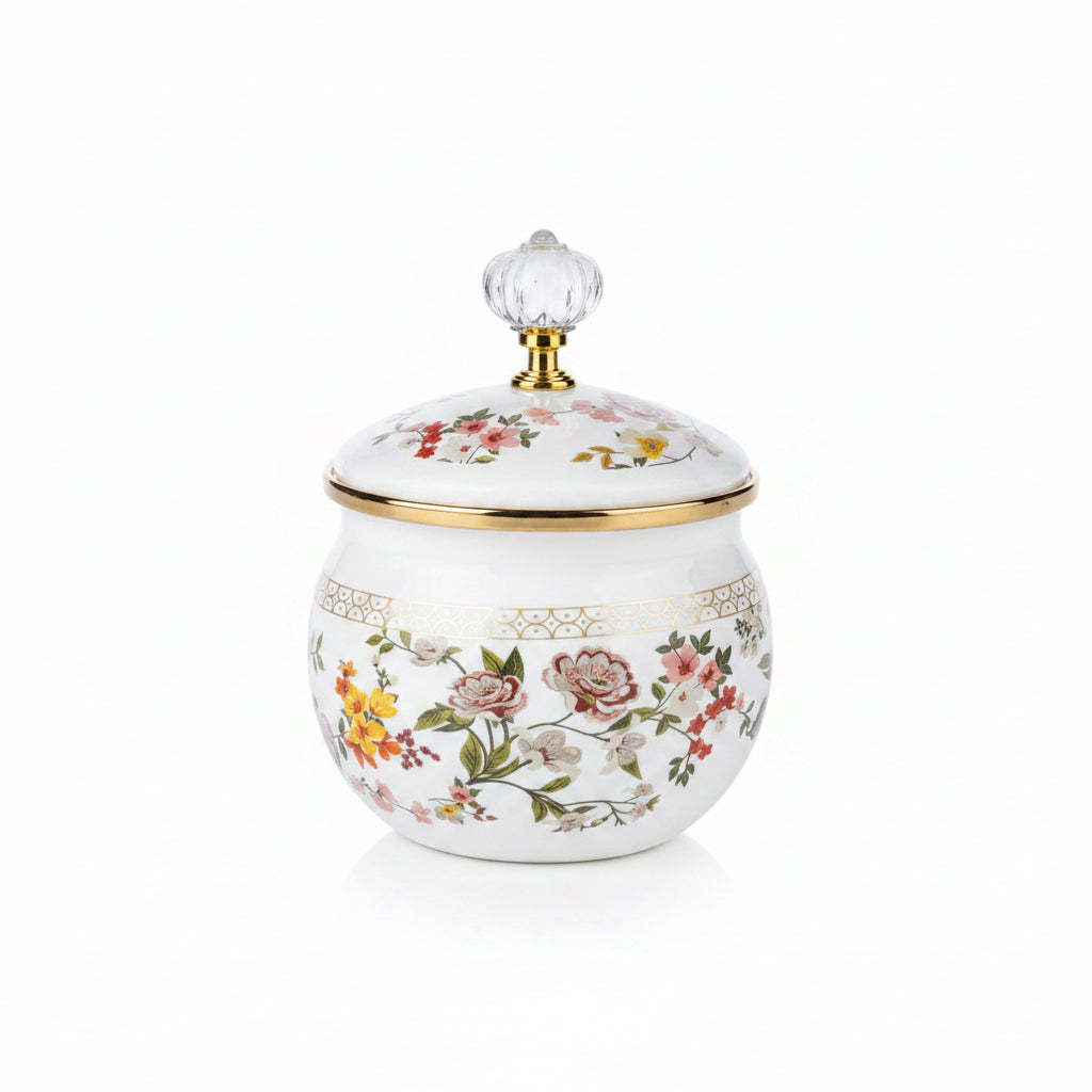 Floral Iron Sugar Bowl