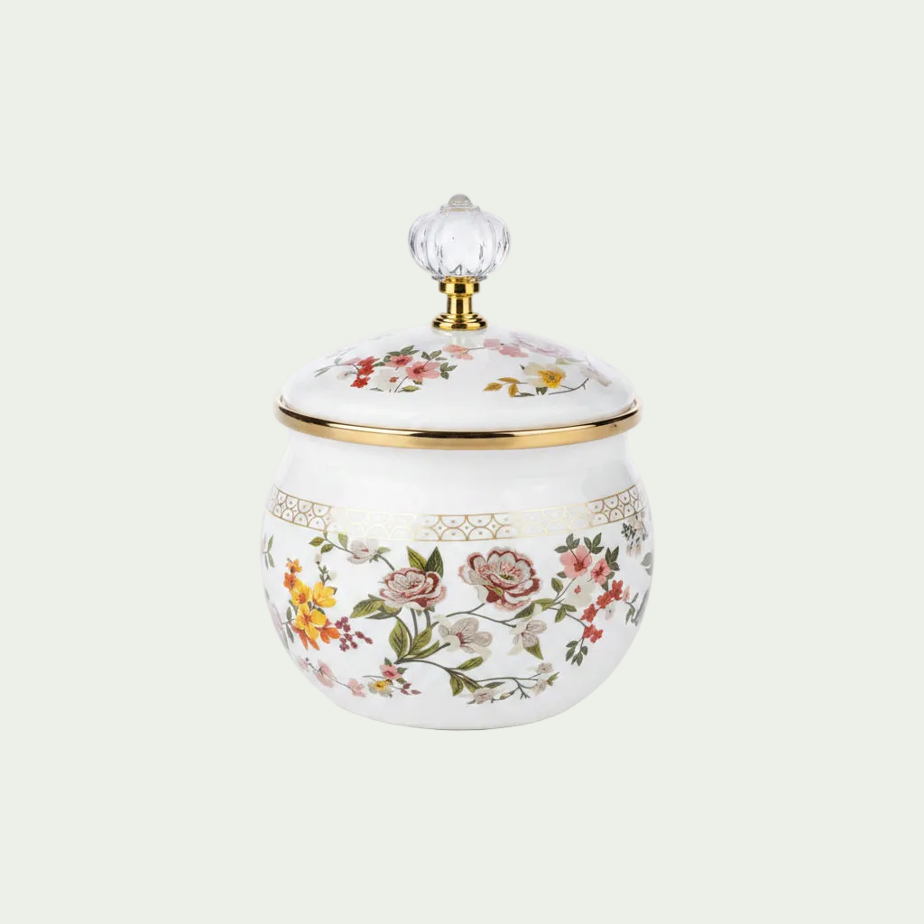 Floral Iron Sugar Bowl