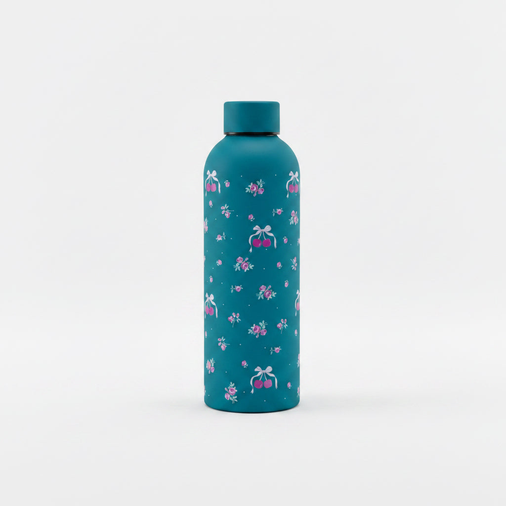Signature Insulated Bottle – Teal Floral
