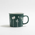 Botanical Ceramic Mug — Forest Green