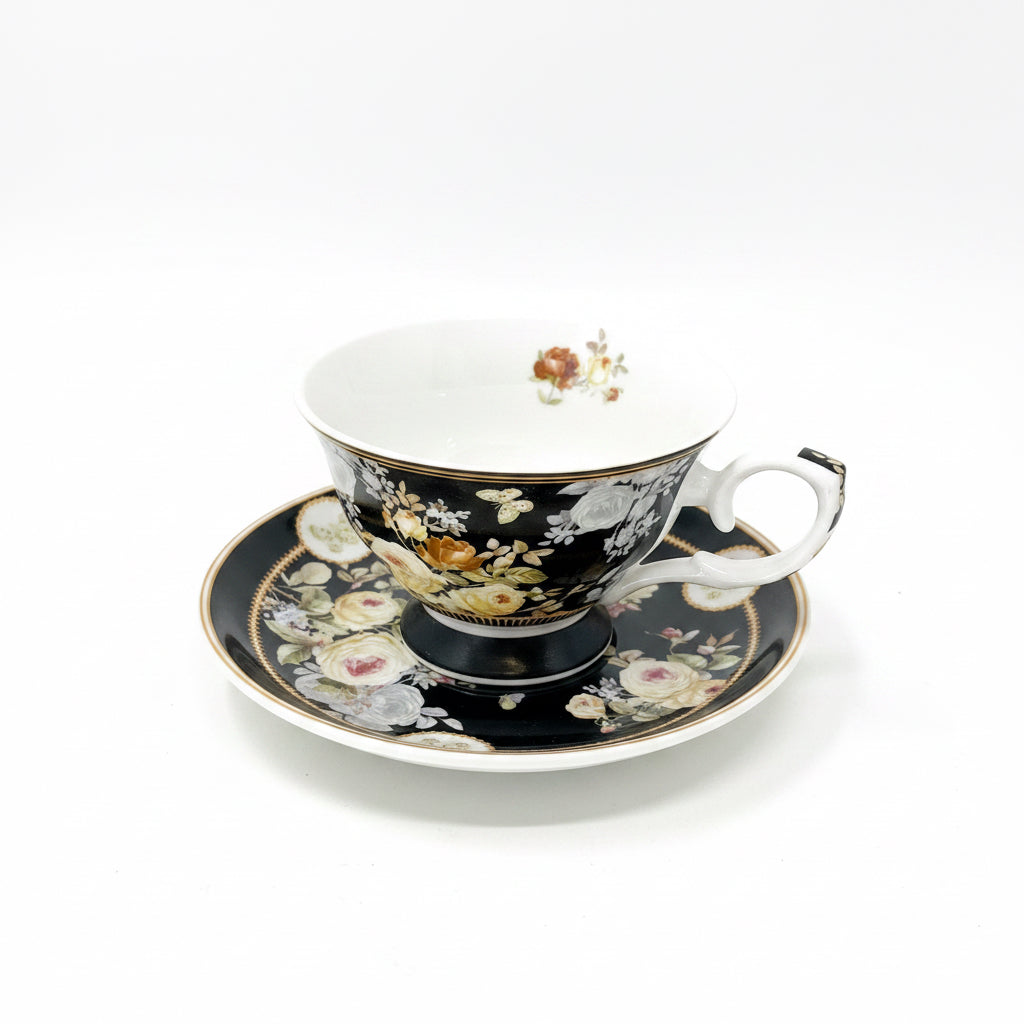 Noir Rose Tea Cup Set