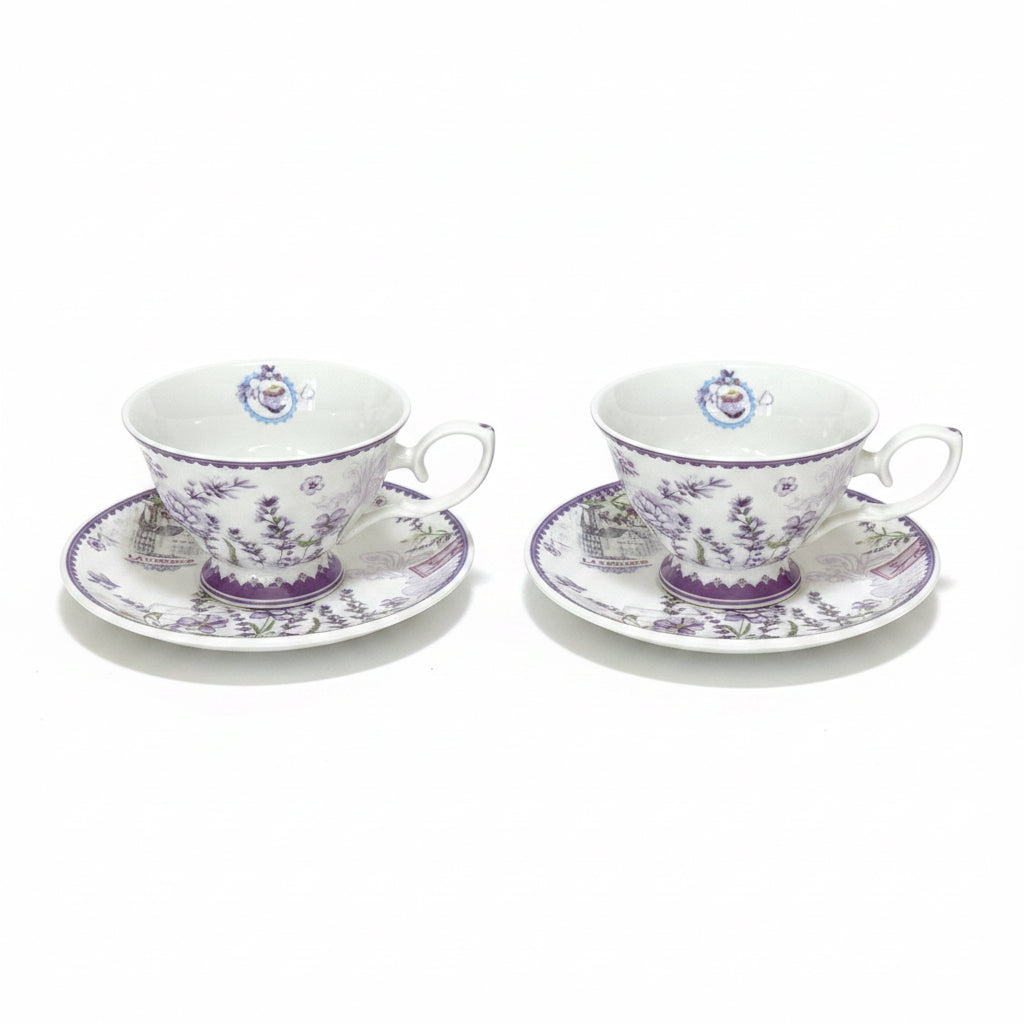 Lavender Tea Cup & Saucer Set
