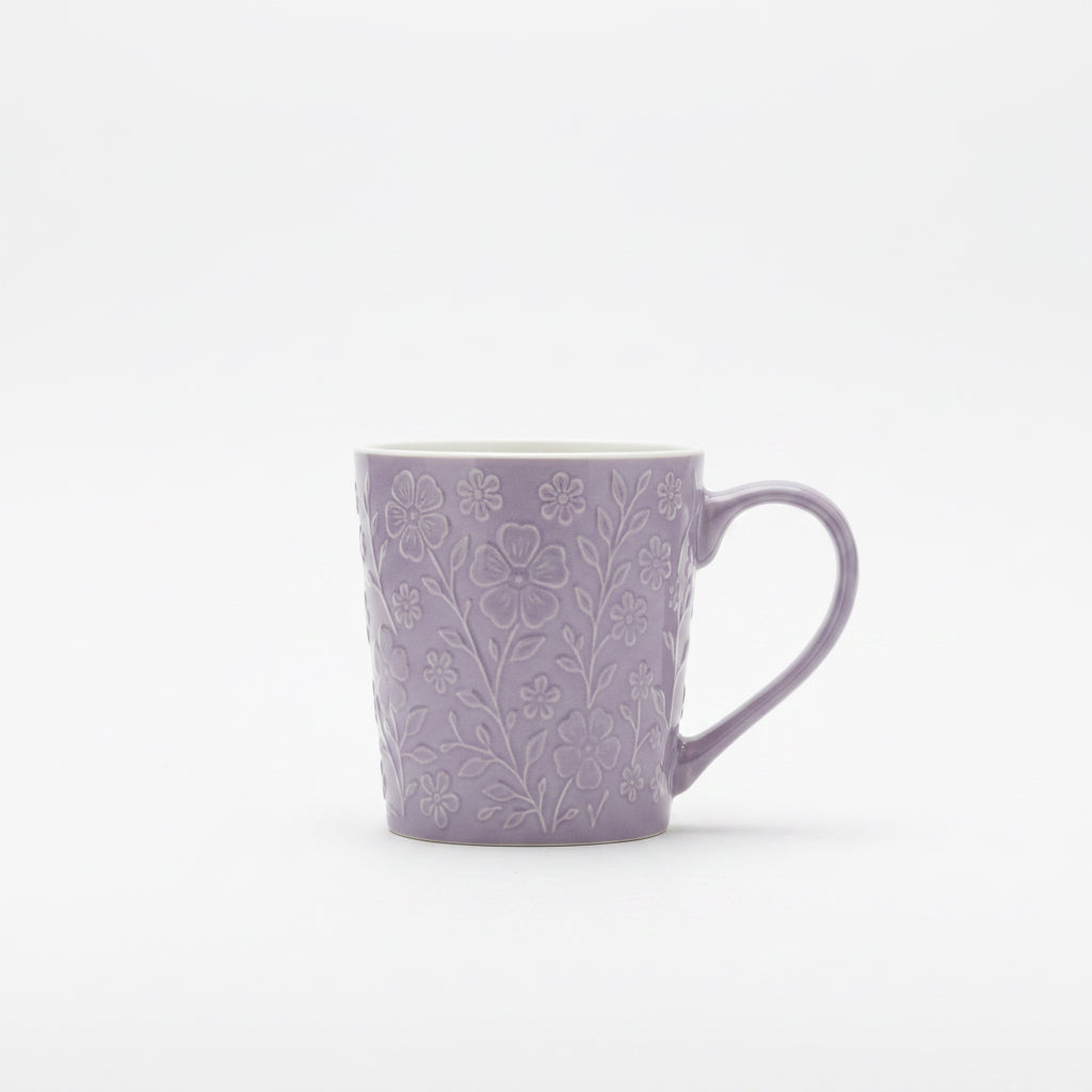 Lavender Bloom Embossed Mug
