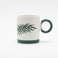 Palm Leaf Ceramic Mug — Forest Green
