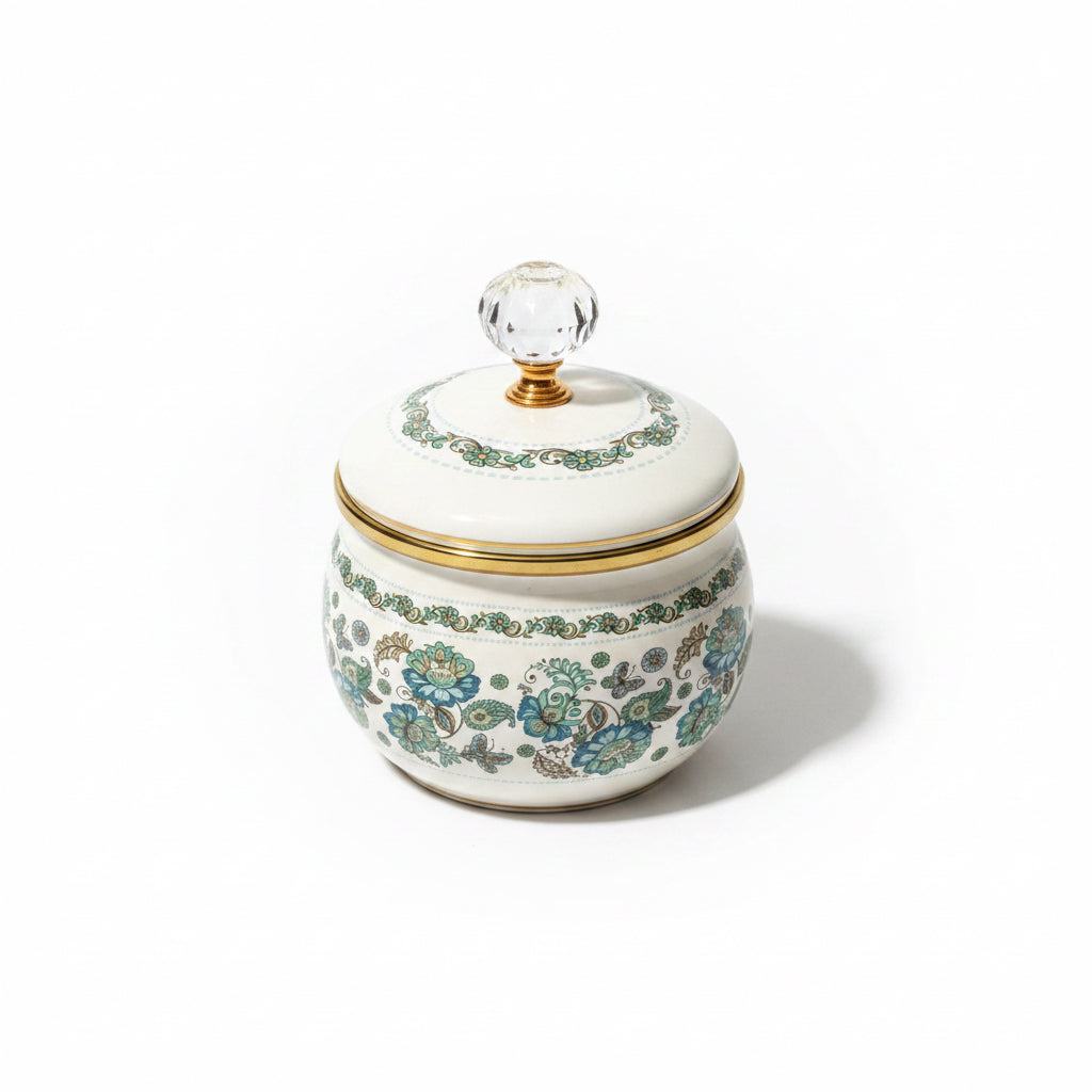 Golden Petal Blossom Sugar Bowl