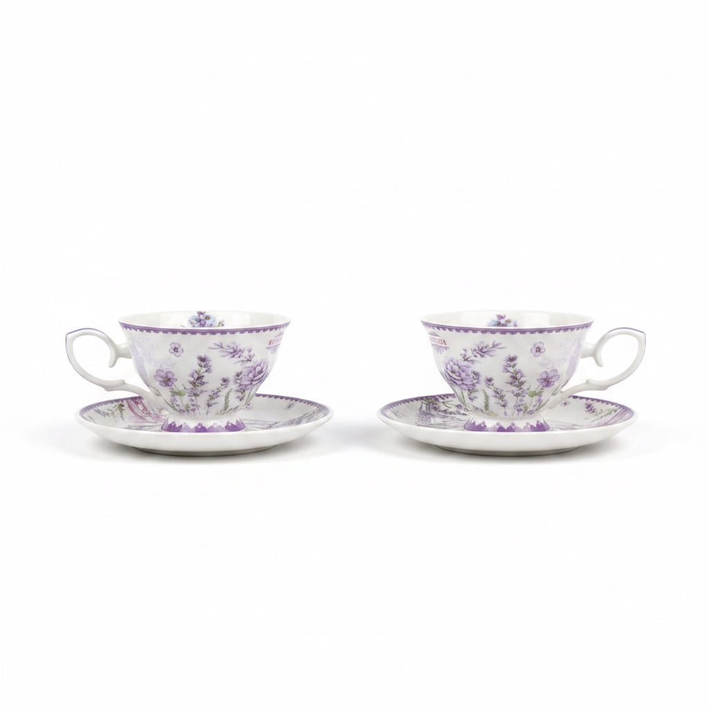 Lavender Tea Cup & Saucer Set