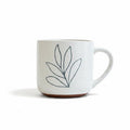Leaf Line Art Stoneware Mug