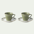 Sage & Palm Tea Cup with Saucer